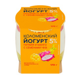 Йогурт Коломенский 5% Питайя-манго-чиа 170 г стекло