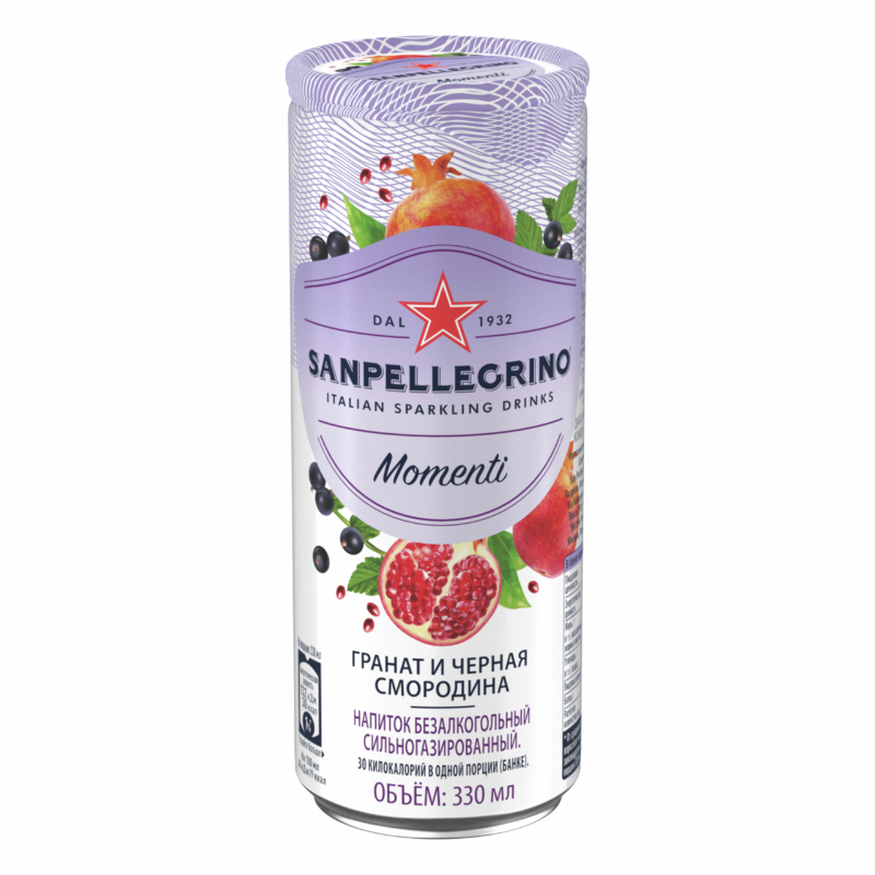 Напиток б/а газ Sanpellegrino Momenti гранат/черн.смородина 330мл