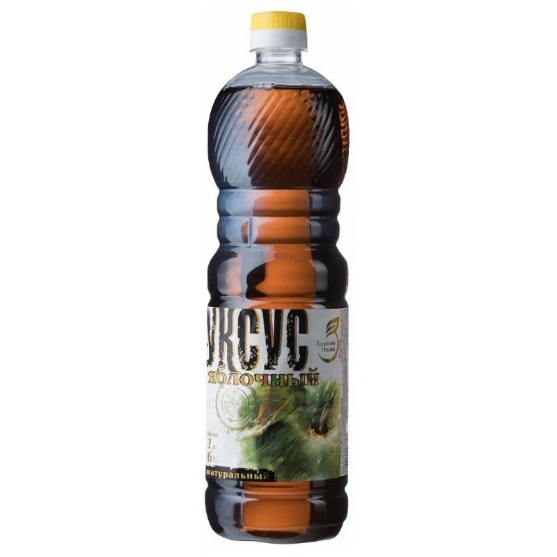 Уксус натуральный Золотой Налив яблочный 1л 6% пэт/бут