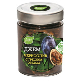 Джем ЛЕСНЫЕ УГОДЬЯ чернослив с грецким орехом ст/бан 280г 