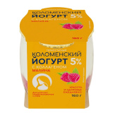 Йогурт Коломенский Малина с коллагеном термостатный 5% 160 г стекло