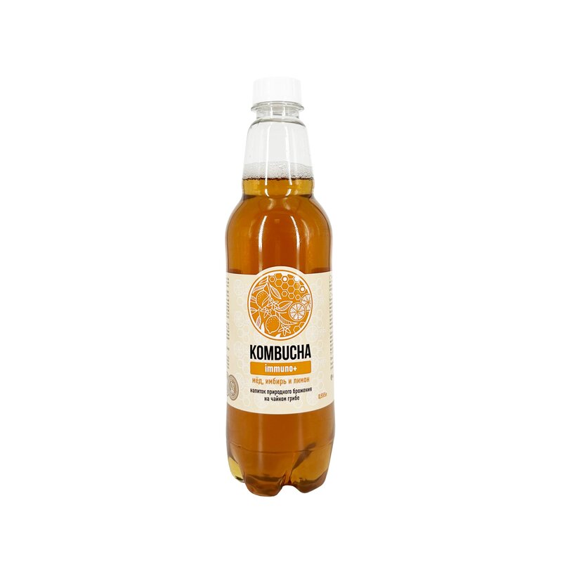 Напиток б/а Комбуча имбирь,мед,лимон 555мл IMMUNO+ 