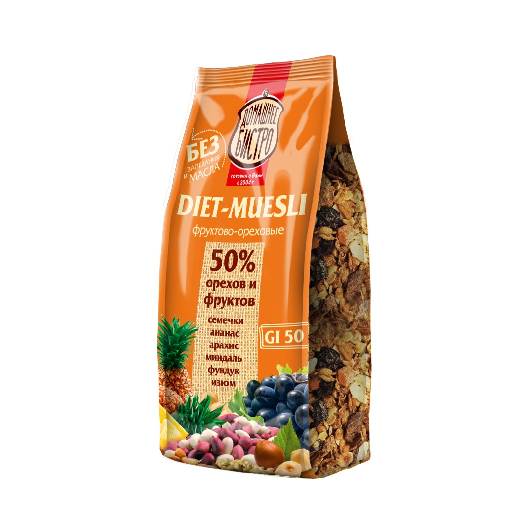 Мюсли Дом.Бистро фруктово-ореховые 250г