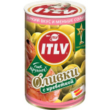 Оливки зеленые с креветкой ITLV 300 г ж/б  Оливки зеленые с креветкой ITLV 300 г ж/б