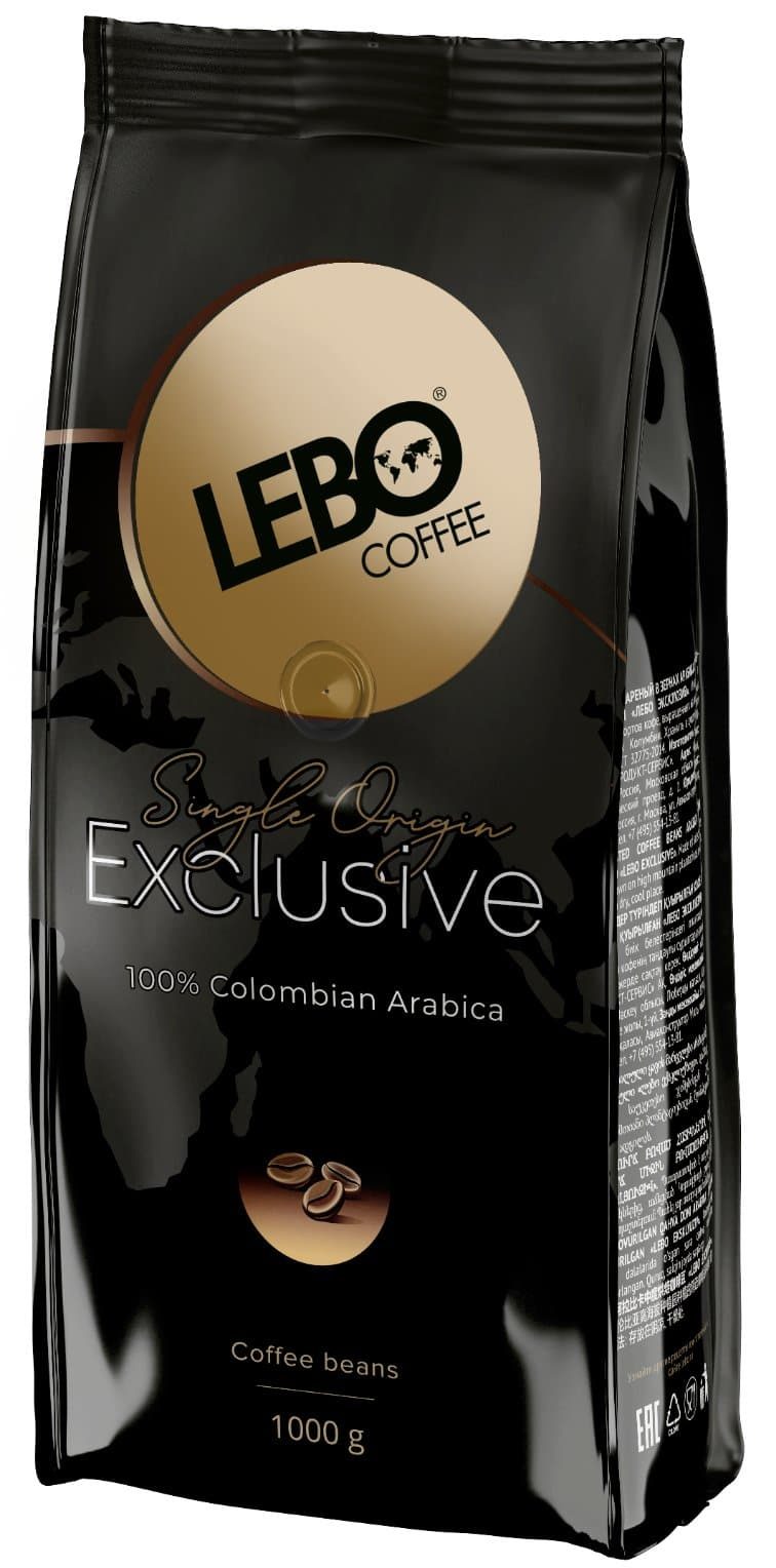 Кофе Lebo Exclusive Арабика ср/об 1000г зерно Кофе Lebo Exclusive Арабика ср/об 1000г зерно