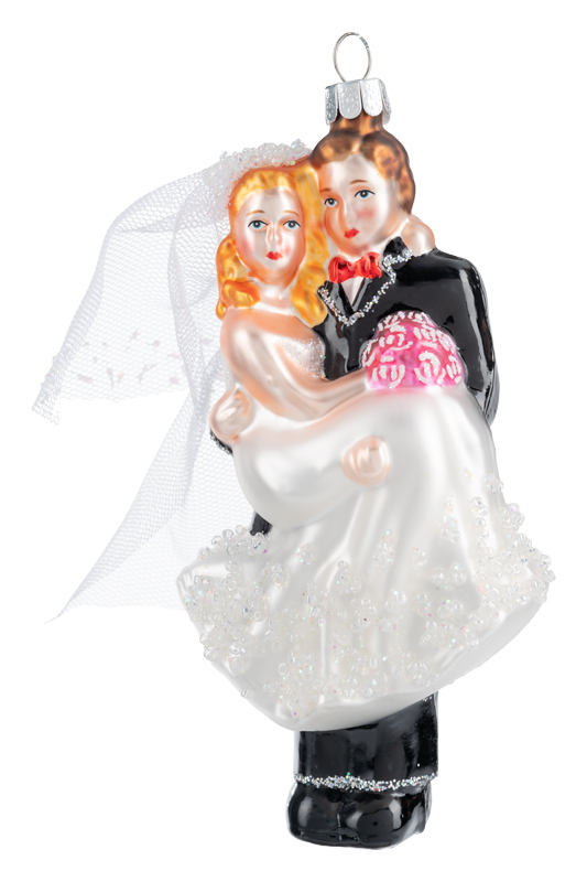 Украшение Молодожены 7*5*14см (стекло) GLT 566