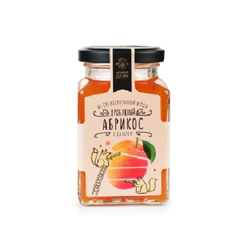 Абрикос дробленый с сахаром 290 г ст/б  Медовый дом