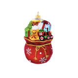 Украшение Мешок Деда Мороза (стекло) 7,5х6х12,5 см GLT629