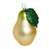 Украшение Груша Дюшес (стекло) 7,5х7,5х12,5 см  GLD023