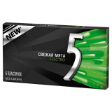 Жев.резинка Wrigley's 5  Свежая мята б/с 15,6г (6 пластинок)