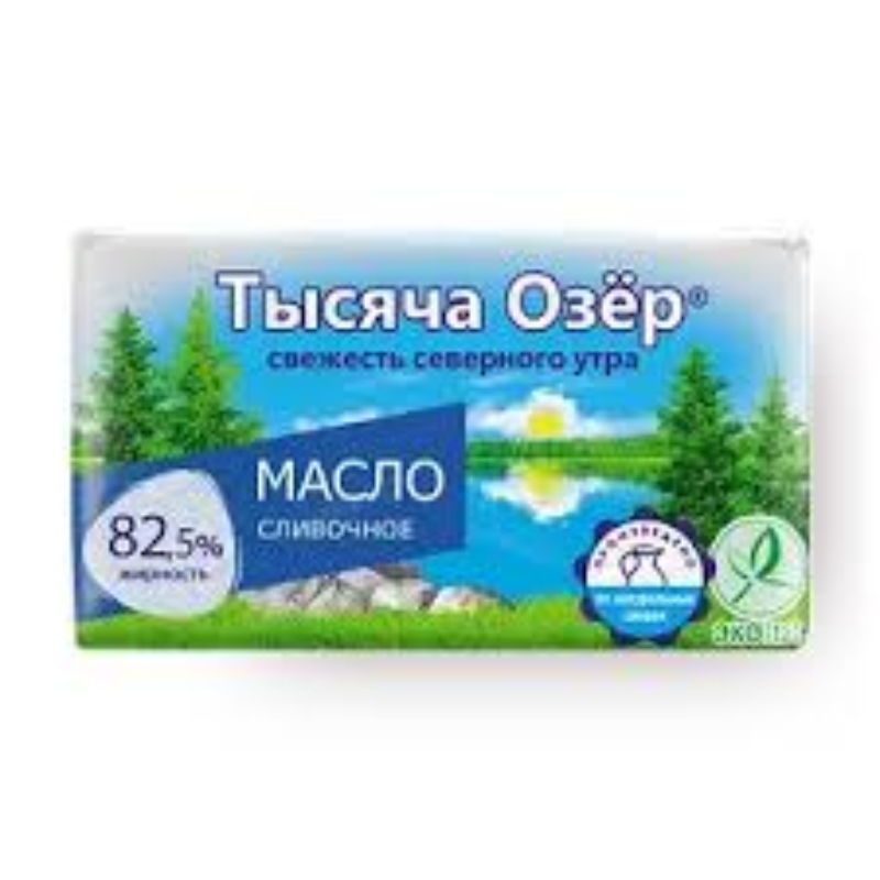 Масло сливочное Тысяча озер 82,5% 350г   