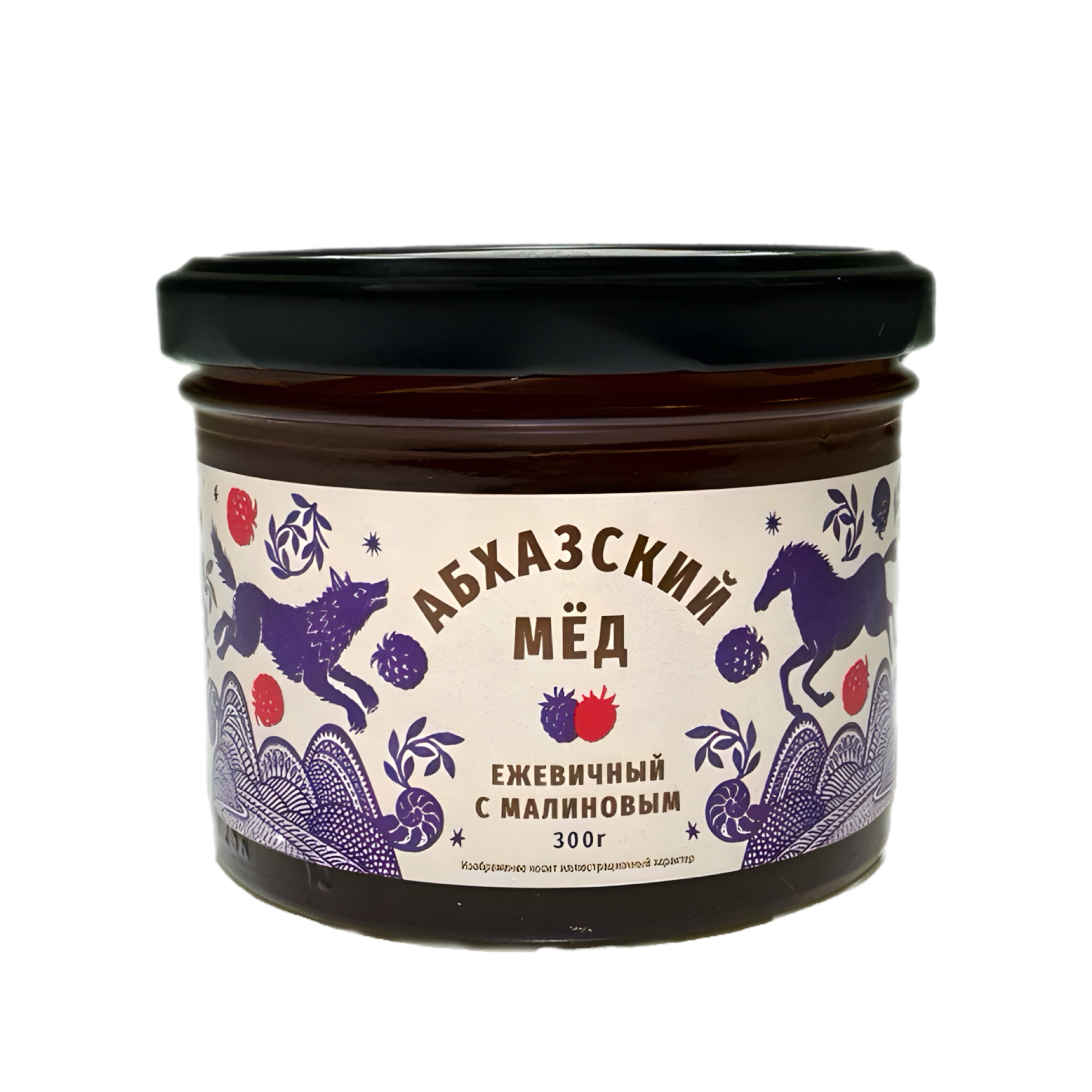 Мед Абхазский цвет.ежевика,малина 300г Медовый дом 