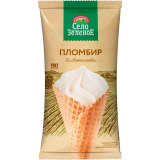 Мороженое Рожок вафельный 110г ваниль Село зеленое 