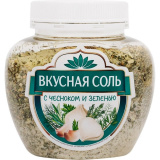 Соль вкусная с чесноком/зеленью 400г