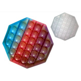 Игрушка антистресс Pop it Fifget Хамелеон Большой восьмиугольник МI839 