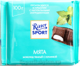Шоколад Риттер 100г темный с мятной нач. 