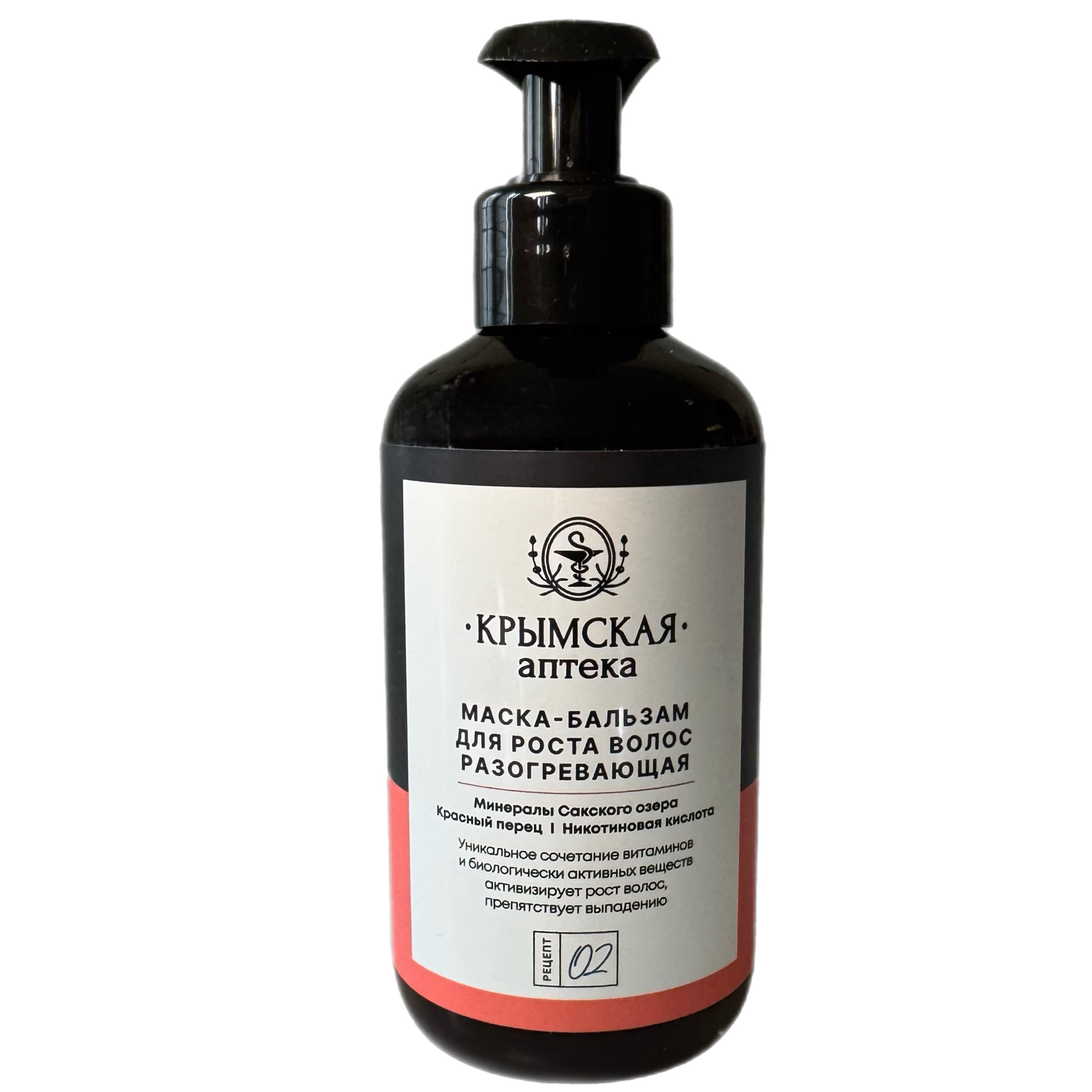 Маска-бальзам для роста волос разогревающая Крымская аптека 250мл