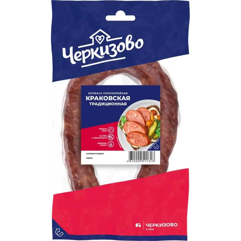 Колбаса Полукопченая с говядиной 400г Черкизово 