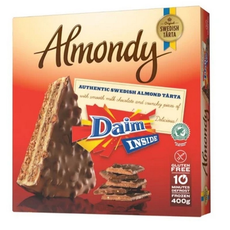 Торт миндальный Дайм, Almondy Almond cake Daim, 400г, замороженный