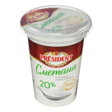 Сметана Президент 20% 350г