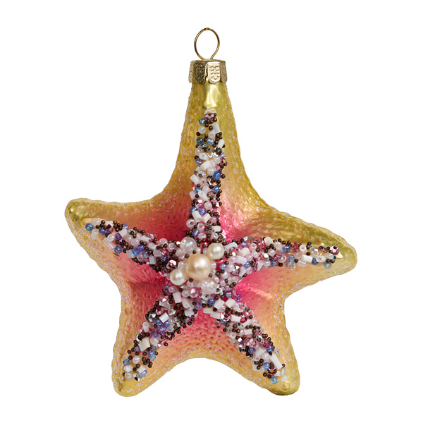 Украшение Морская звезда Астер (стекло) 9х3,5х4 см GLT994