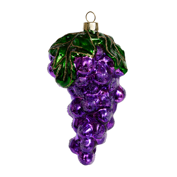 Украшение Гроздь винограда Изабелла (стекло) 7х6,5х12,5 см GLT980