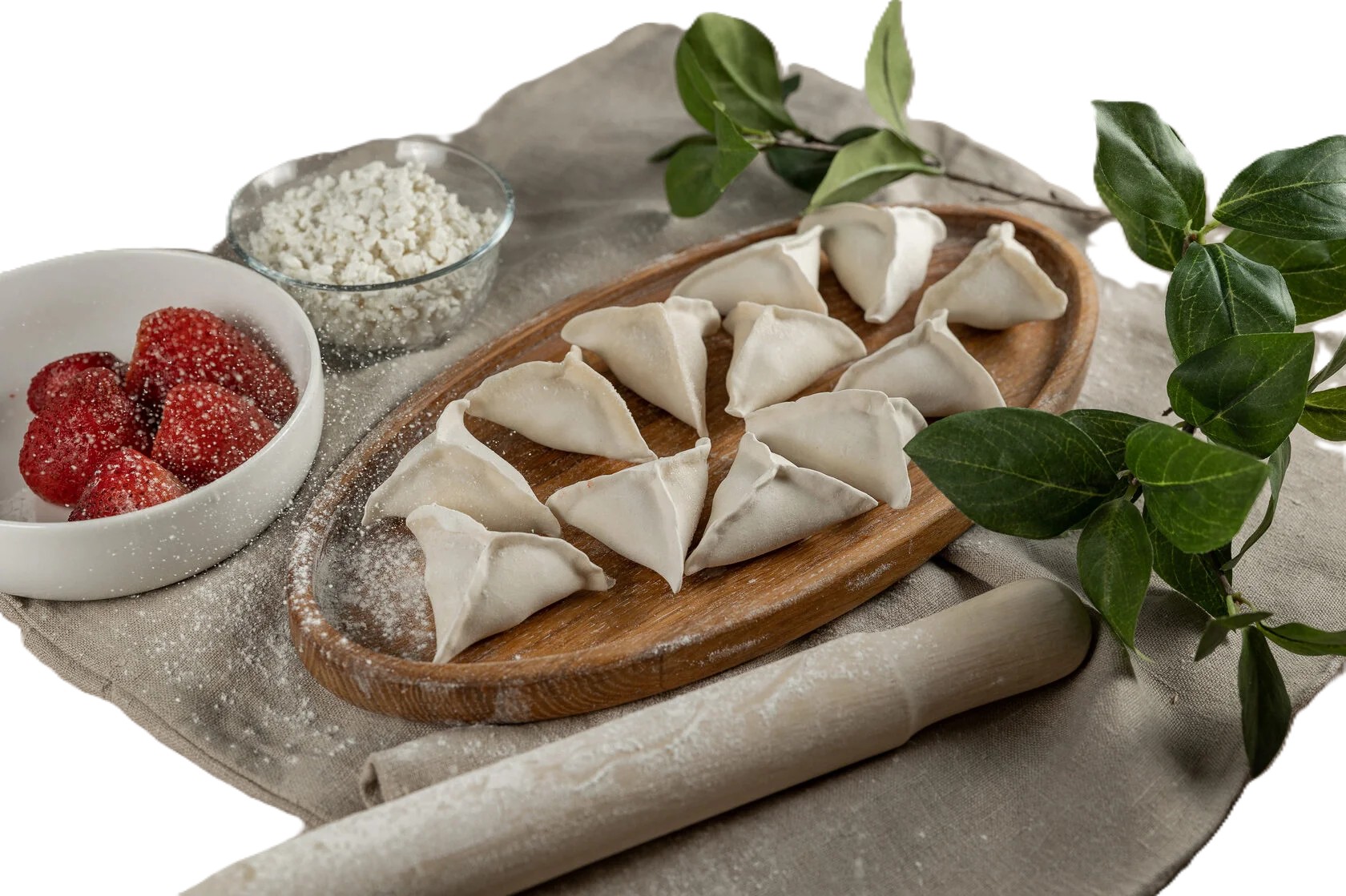 Вареники Лакомка (творог-клубника) 500г