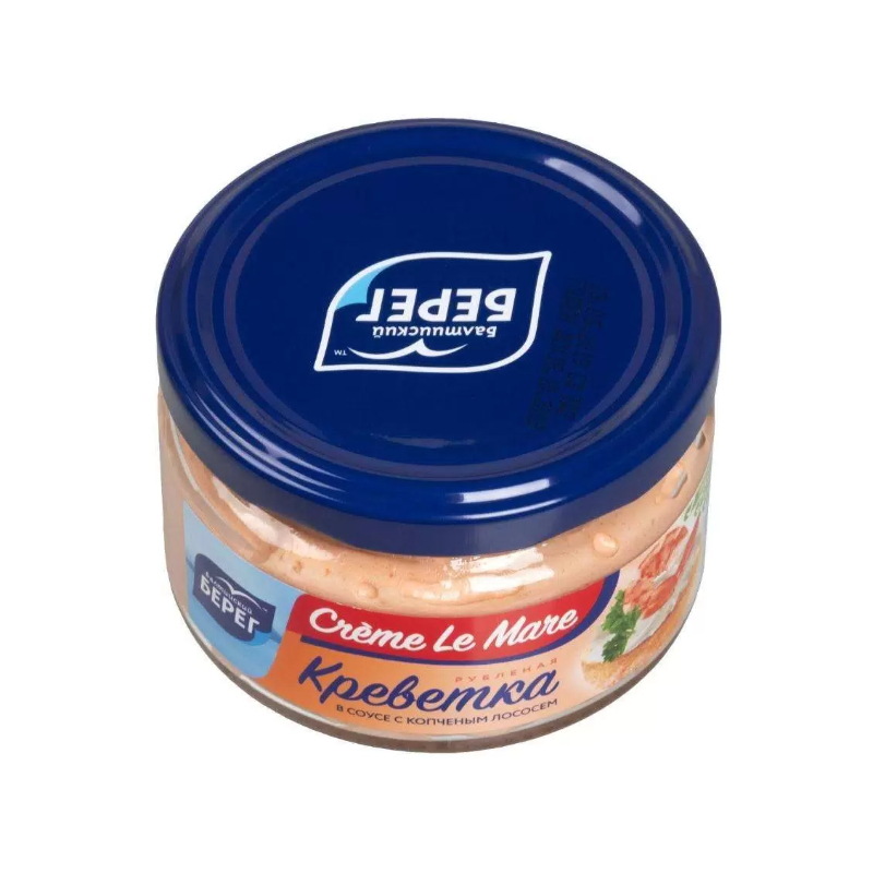 Креветка рубленая в соусе с копч.лососем Крем Ле Маре 165г Балтийский берег  