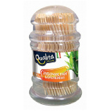 Зубочистки бамбук 200шт Qualita пл/банка