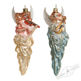 Украшение Ангел "Райская мелодия" асс. из 2-х (стекло) 6,5х4,5х19 см GLT1015