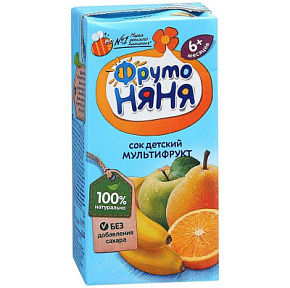 Сок Фрутоняня Мультифруктовый 0,2л ДП д/детей раннего возраста 