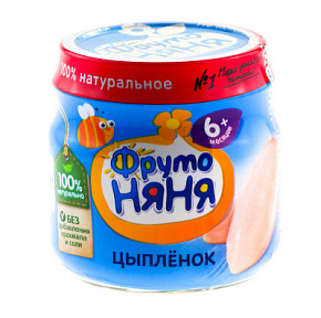 Пюре Фрутоняня цыпленок  80г ДП  Пюре Фрутоняня цыпленок  80г ДП