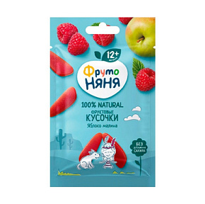 Фруктовые кусочки Фрутоняня яблоко/малина д/пит.детей раннего возр. 15г ДП