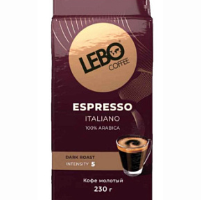 Кофе Lebo Espresso Italiano мол.т/об  230г брикет Кофе Lebo Espresso Italiano мол.т/об  230г брикет