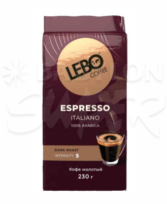 Кофе Lebo Espresso Italiano мол.т/об  230г брикет Кофе Lebo Espresso Italiano мол.т/об  230г брикет