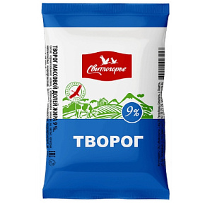 Творог Свитлогорье 9% 180г 