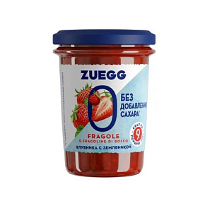 Конфитюр ZUEGG Клубника-Земляника 220г с понижен. калорийностью 