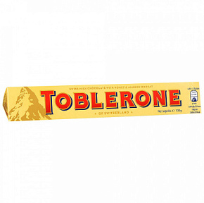 Шоколад Тоблерон молочный с медово-миндальной нугой 100г