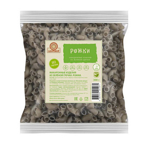 Макарон.изд из зеленой гречки Рожки б/глютена  300г