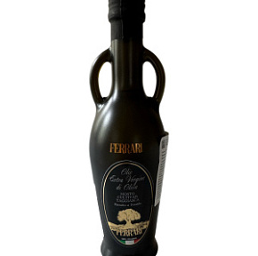 Масло оливковое из оливок сорта Таджаски 100% ITALIANO ANFORA FERRARI 0.25л ст/б матовая Анфора с надписью 