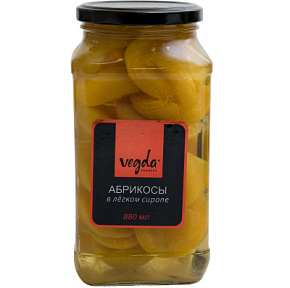 Абрикосы Vegda в легком сиропе  880мл  МТ  