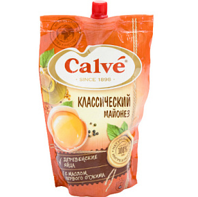 Майонез Calve Классический 50% 400г пл/уп   