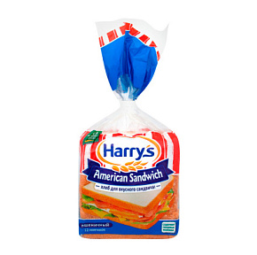 Хлеб Нарезной пшеничный Harrys 470г