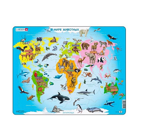 Игрушка Пазл Карта мира с животными А34