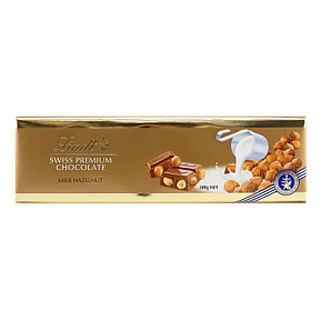 Шоколад Lindt Gold молочный с цельным фундуком 300г  
