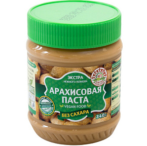 Паста арахисовая б/сахара Азбука продуктов экстра 340г  