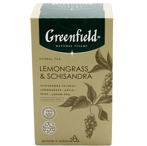Напиток чайный Greenfield Natural Tisane  Lemongrass& Chisandra 20*1.8г