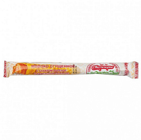 Молоко сгущ.с сахаром вареное в вафельной трубочке 70г Свитлогорье 