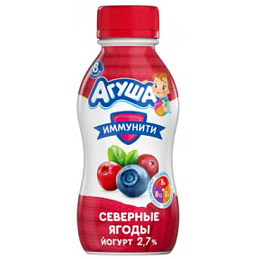 Йогурт Агуша  питьевой  2,7% Северные ягоды  180г ДП Т