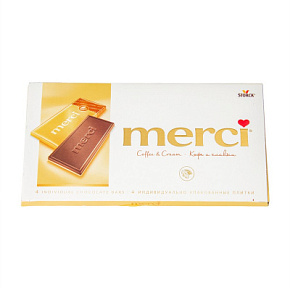 Шоколад Мерси Кофе и сливки 100г 
